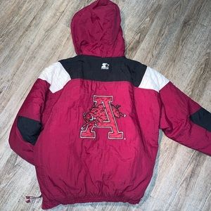 Vintage Starter Arkansas Razorback Puff Jacket